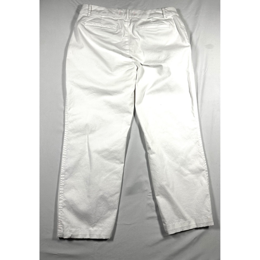 Tommy Bahama Womens White Cotton Blend Crop Chino Pants Size 6 - Picture 1 of 5